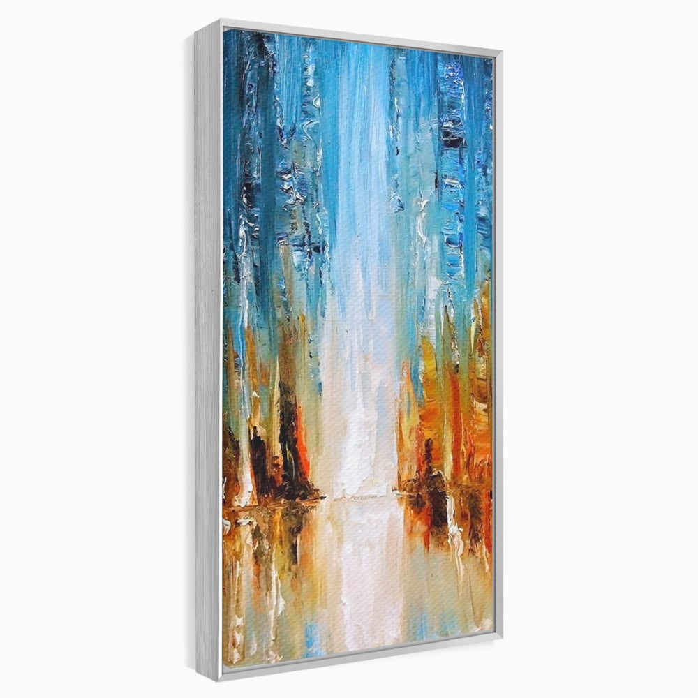Tablou Canvas Premium LuxCanva® B1120, Abstract Cascade , Living, Abstract, Cascada, Albastru, Dormitor, Liniste, Culori Vibrante