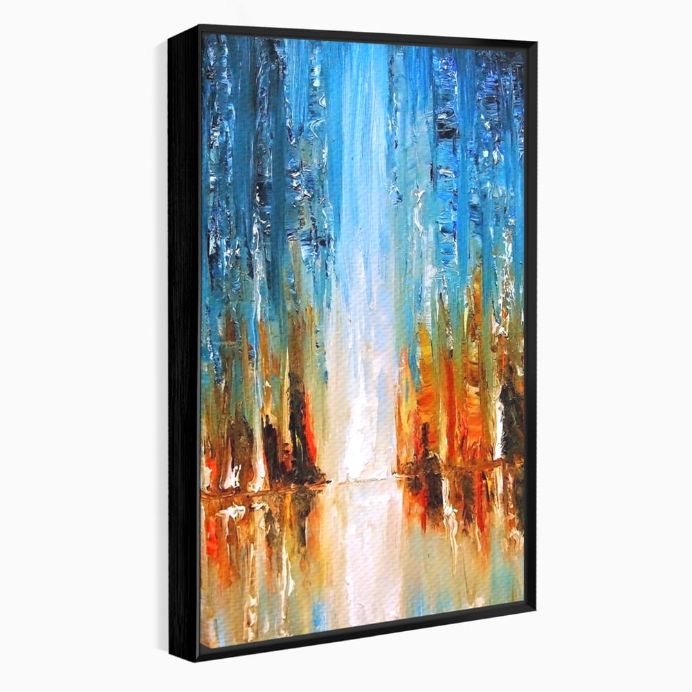 Tablou Canvas Premium LuxCanva® B1120, Abstract Cascade , Living, Abstract, Cascada, Albastru, Dormitor, Liniste, Culori Vibrante