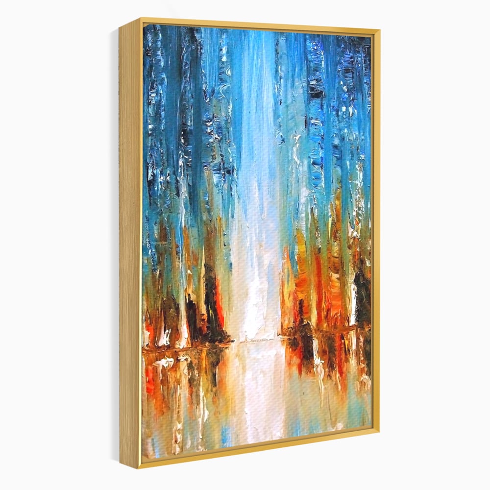 Tablou Canvas Premium LuxCanva® B1120, Abstract Cascade , Living, Abstract, Cascada, Albastru, Dormitor, Liniste, Culori Vibrante