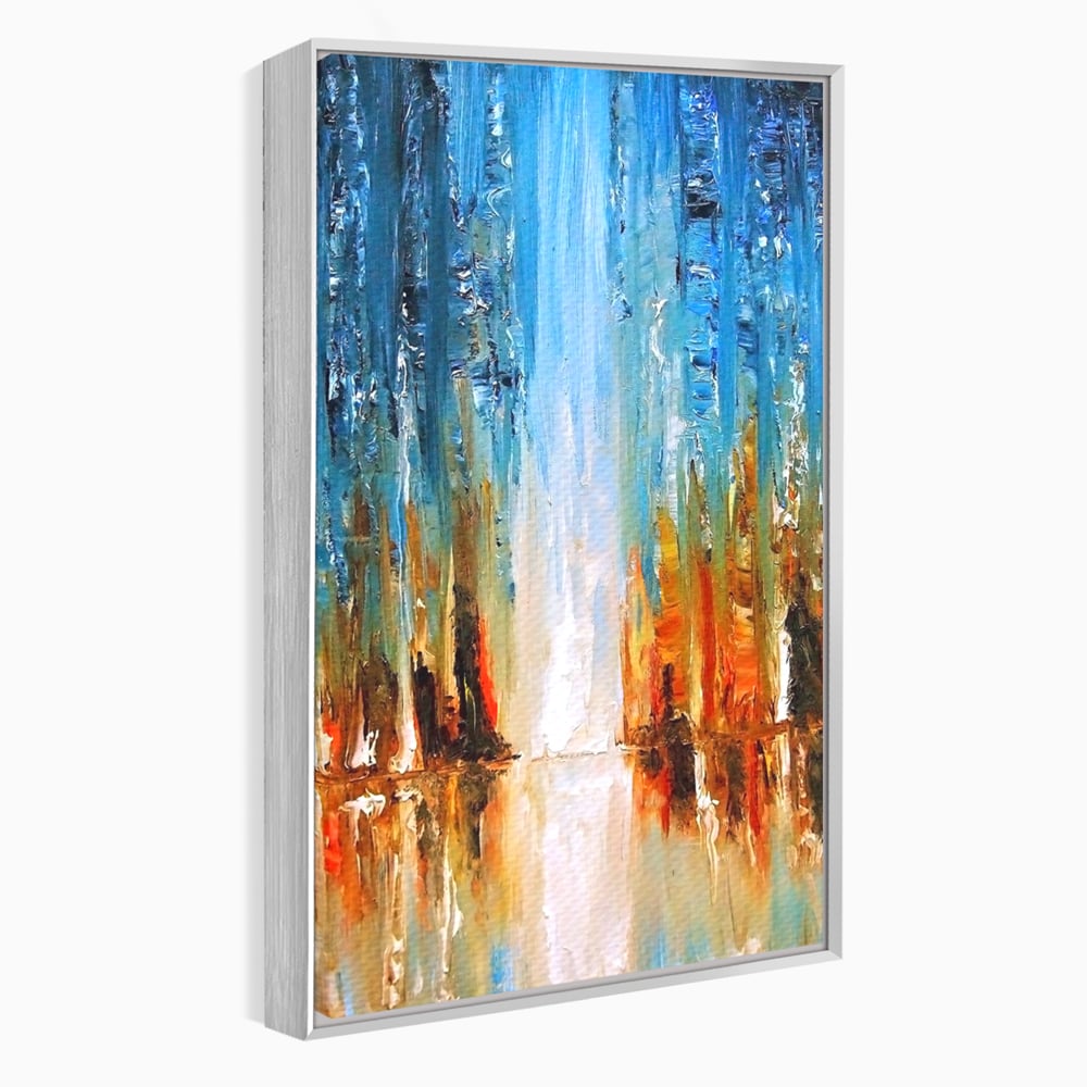 Tablou Canvas Premium LuxCanva® B1120, Abstract Cascade , Living, Abstract, Cascada, Albastru, Dormitor, Liniste, Culori Vibrante