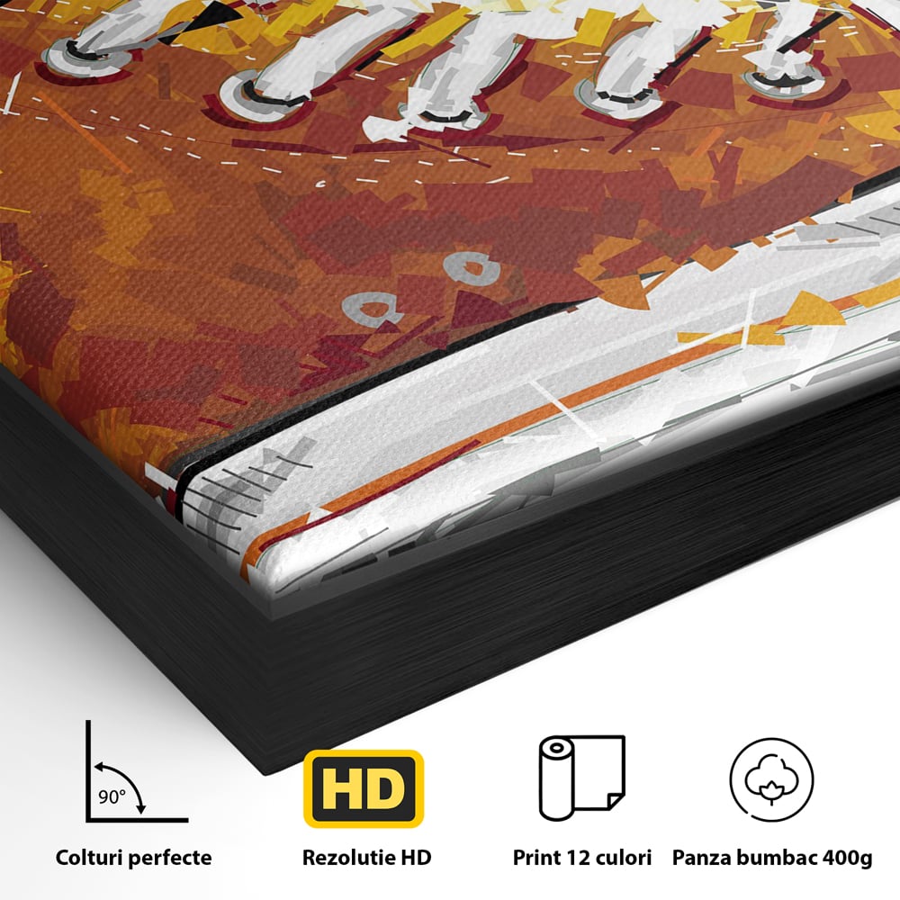 Tablou Canvas Premium LuxCanva® B1123, Tenisi Converse ,  Culori, Baschet, Converse, Dormitor, Chuck Taylor, Sport, Portocaliu, Copii, Culori Vibrante