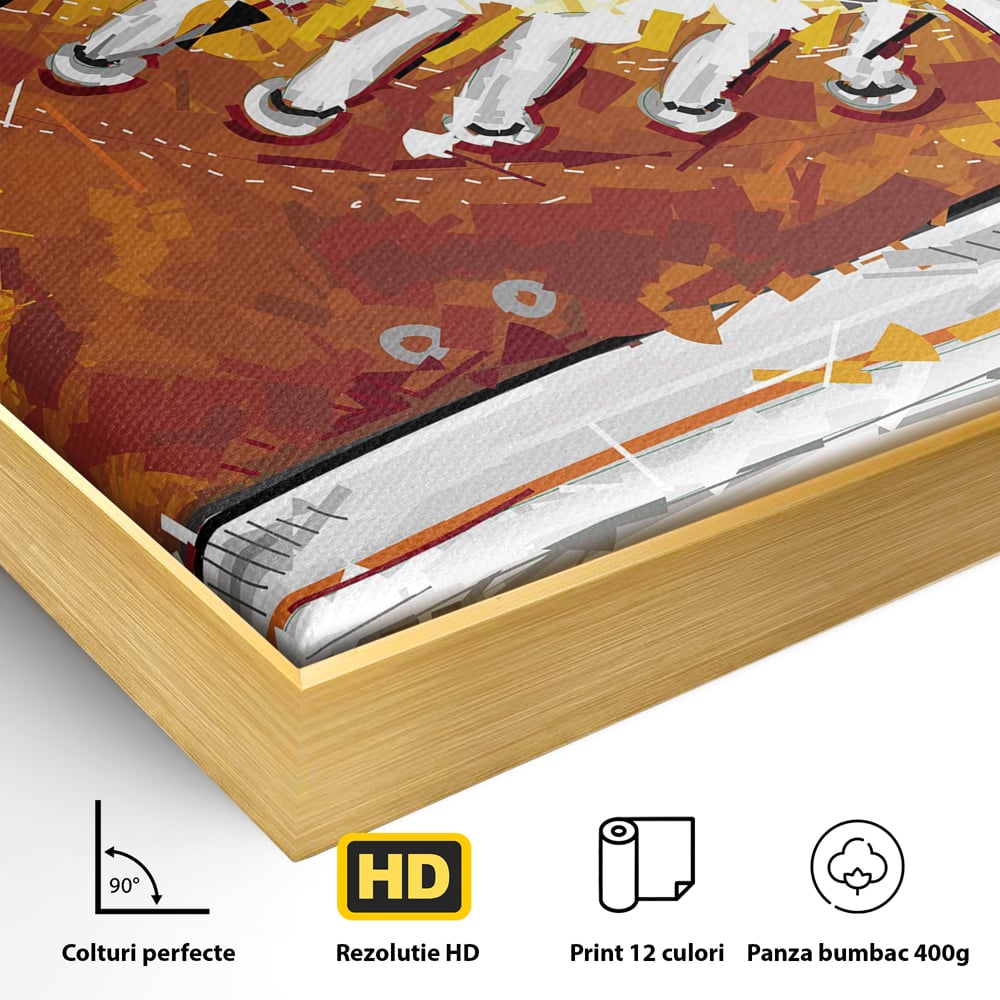 Tablou Canvas Premium LuxCanva® B1123, Tenisi Converse ,  Culori, Baschet, Converse, Dormitor, Chuck Taylor, Sport, Portocaliu, Copii, Culori Vibrante