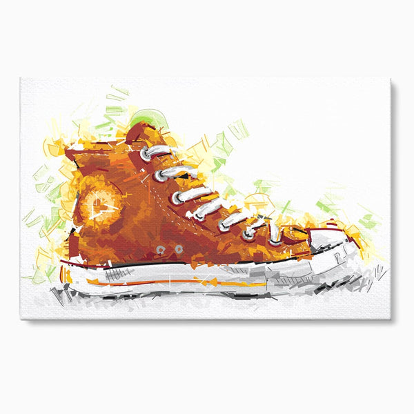 Tablou Canvas Premium LuxCanva® B1123, Tenisi Converse ,  Culori, Baschet, Converse, Dormitor, Chuck Taylor, Sport, Portocaliu, Copii, Culori Vibrante