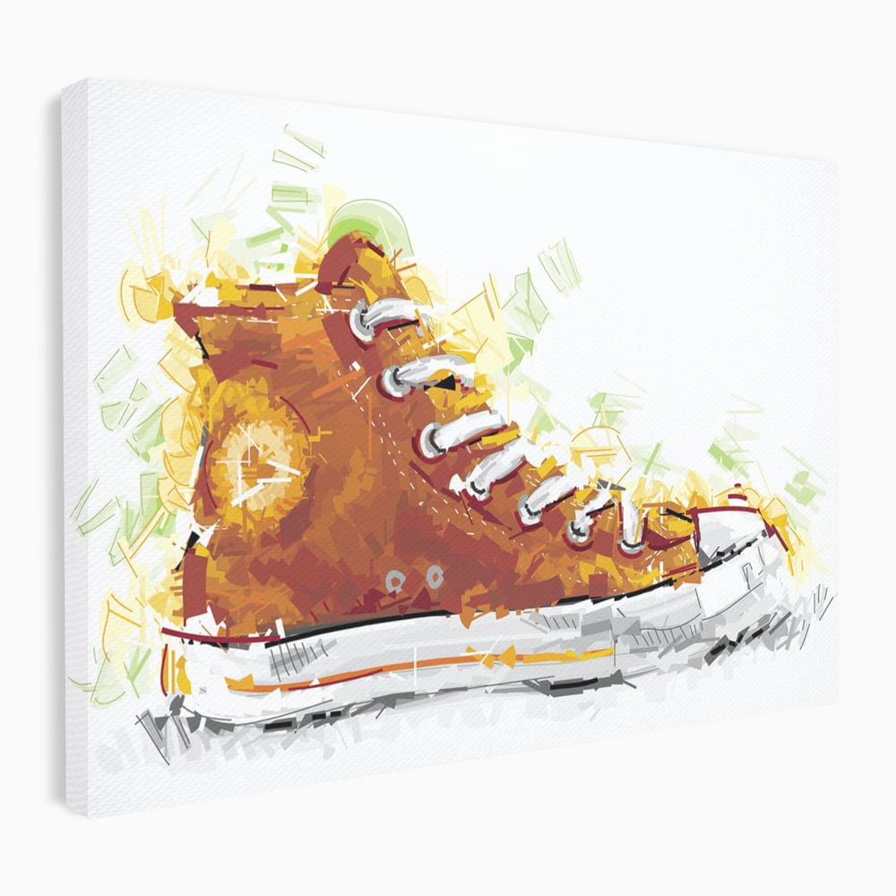 Tablou Canvas Premium LuxCanva® B1123, Tenisi Converse ,  Culori, Baschet, Converse, Dormitor, Chuck Taylor, Sport, Portocaliu, Copii, Culori Vibrante