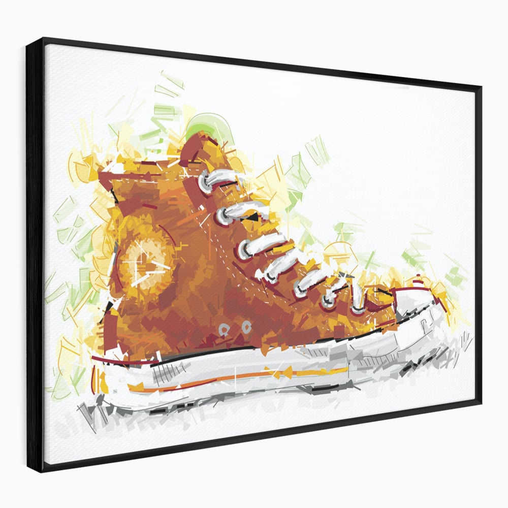 Tablou Canvas Premium LuxCanva® B1123, Tenisi Converse ,  Culori, Baschet, Converse, Dormitor, Chuck Taylor, Sport, Portocaliu, Copii, Culori Vibrante
