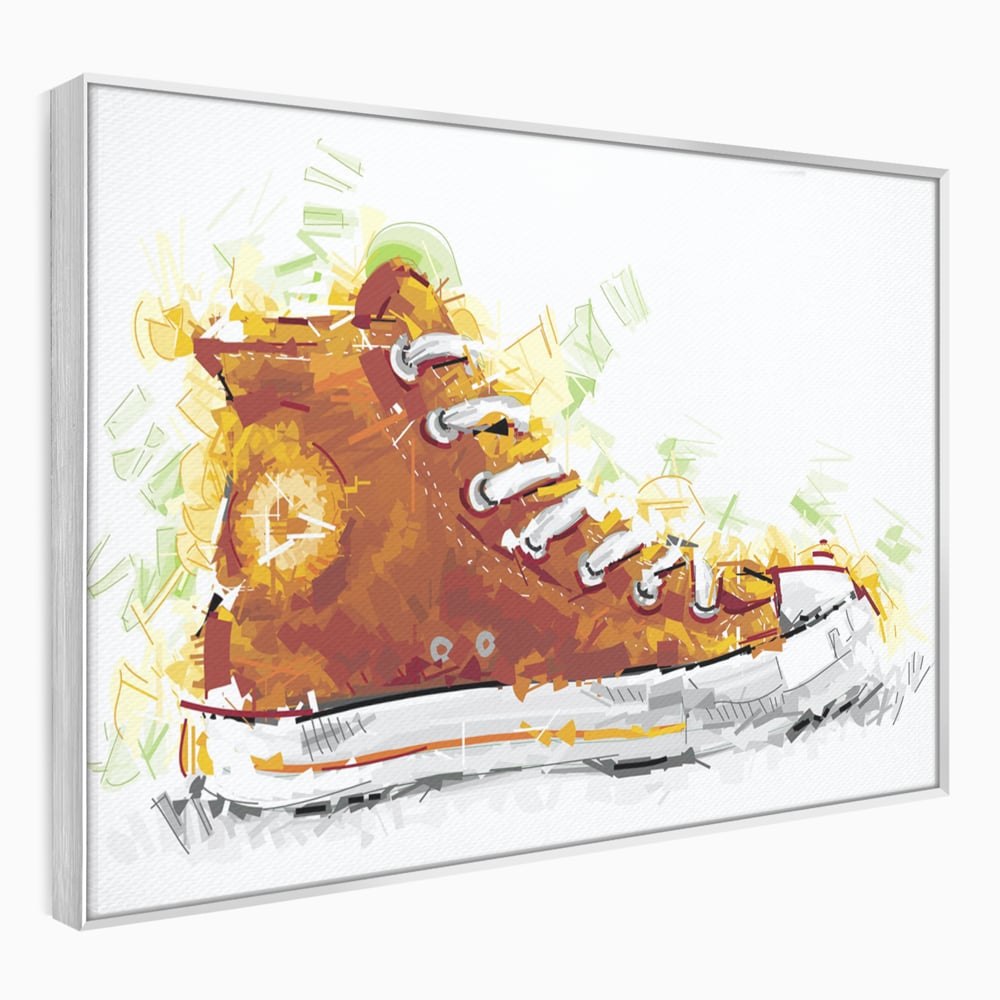 Tablou Canvas Premium LuxCanva® B1123, Tenisi Converse ,  Culori, Baschet, Converse, Dormitor, Chuck Taylor, Sport, Portocaliu, Copii, Culori Vibrante