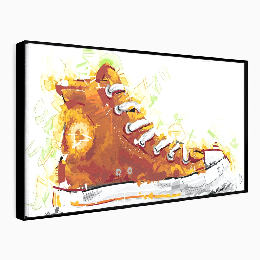 Tablou Canvas Premium LuxCanva® B1123, Tenisi Converse ,  Culori, Baschet, Converse, Dormitor, Chuck Taylor, Sport, Portocaliu, Copii, Culori Vibrante