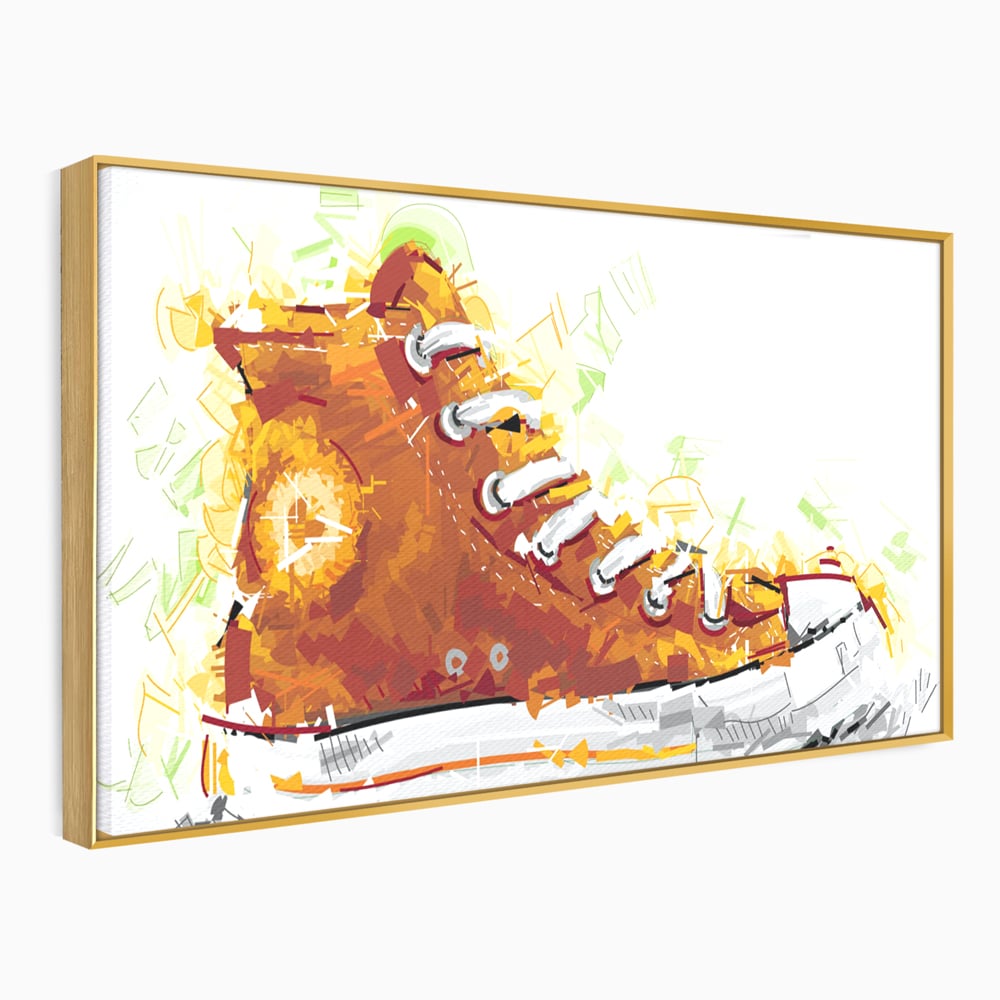 Tablou Canvas Premium LuxCanva® B1123, Tenisi Converse ,  Culori, Baschet, Converse, Dormitor, Chuck Taylor, Sport, Portocaliu, Copii, Culori Vibrante