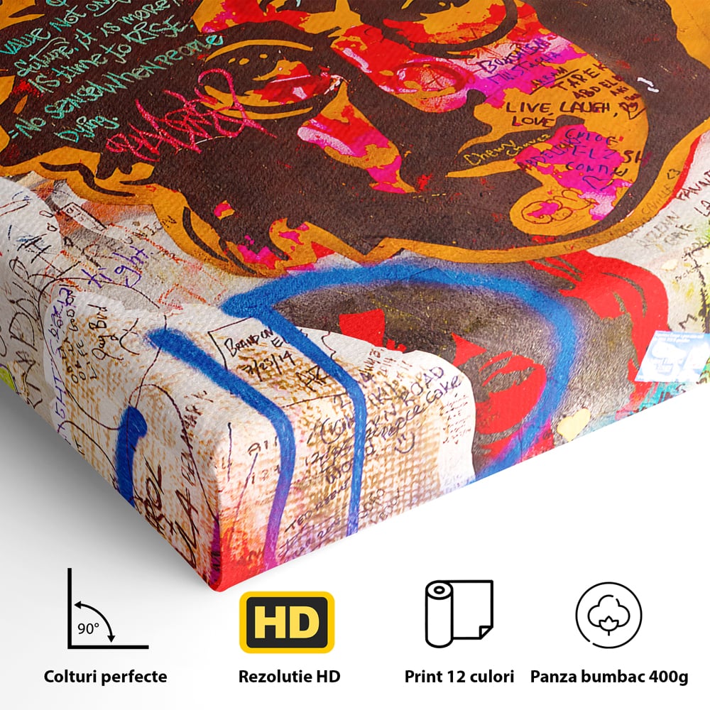 Tablou Canvas Premium LuxCanva® B1124, The Amazing John Lennon , Culori, Living, Muzician, Idol, Formatie, The Beatles, Activist, Marea Britanie, Artist, Culori Vibrante