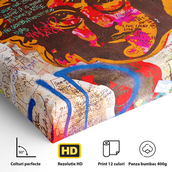Tablou Canvas Premium LuxCanva® B1124, The Amazing John Lennon , Culori, Living, Muzician, Idol, Formatie, The Beatles, Activist, Marea Britanie, Artist, Culori Vibrante