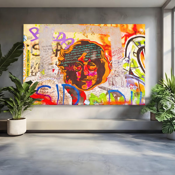 Tablou Canvas Premium LuxCanva® B1124, The Amazing John Lennon , Culori, Living, Muzician, Idol, Formatie, The Beatles, Activist, Marea Britanie, Artist, Culori Vibrante
