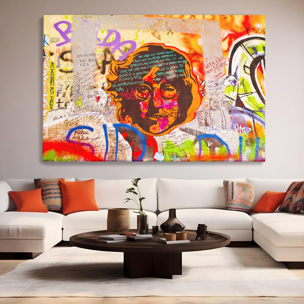 Tablou Canvas Premium LuxCanva® B1124, The Amazing John Lennon , Culori, Living, Muzician, Idol, Formatie, The Beatles, Activist, Marea Britanie, Artist, Culori Vibrante