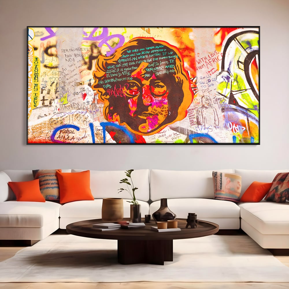 Tablou Canvas Premium LuxCanva® B1124, The Amazing John Lennon , Culori, Living, Muzician, Idol, Formatie, The Beatles, Activist, Marea Britanie, Artist, Culori Vibrante