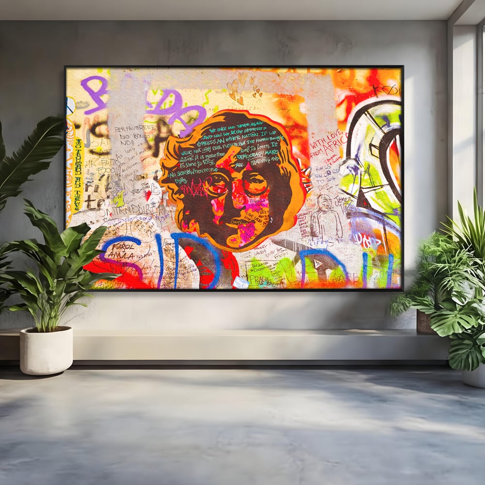 Tablou Canvas Premium LuxCanva® B1124, The Amazing John Lennon , Culori, Living, Muzician, Idol, Formatie, The Beatles, Activist, Marea Britanie, Artist, Culori Vibrante