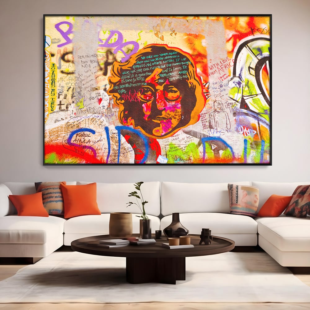 Tablou Canvas Premium LuxCanva® B1124, The Amazing John Lennon , Culori, Living, Muzician, Idol, Formatie, The Beatles, Activist, Marea Britanie, Artist, Culori Vibrante