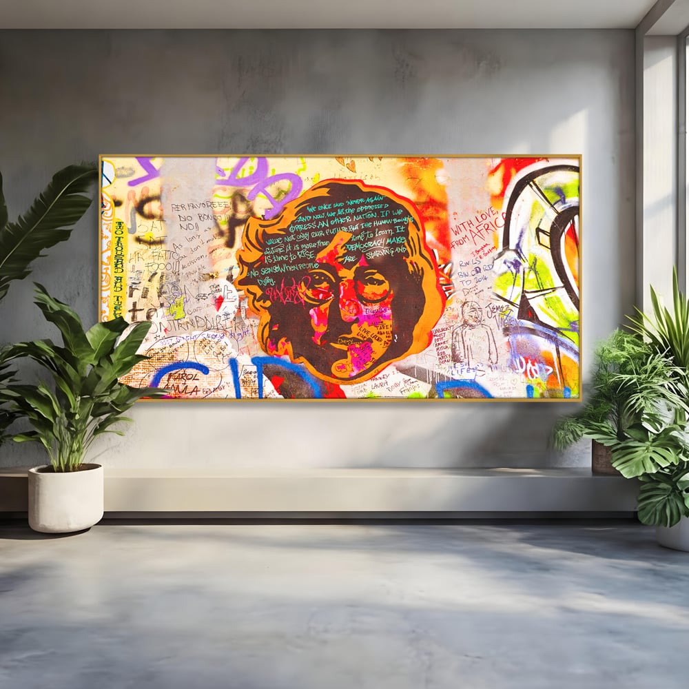 Tablou Canvas Premium LuxCanva® B1124, The Amazing John Lennon , Culori, Living, Muzician, Idol, Formatie, The Beatles, Activist, Marea Britanie, Artist, Culori Vibrante