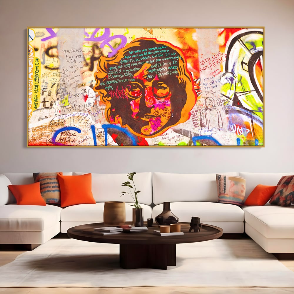 Tablou Canvas Premium LuxCanva® B1124, The Amazing John Lennon , Culori, Living, Muzician, Idol, Formatie, The Beatles, Activist, Marea Britanie, Artist, Culori Vibrante