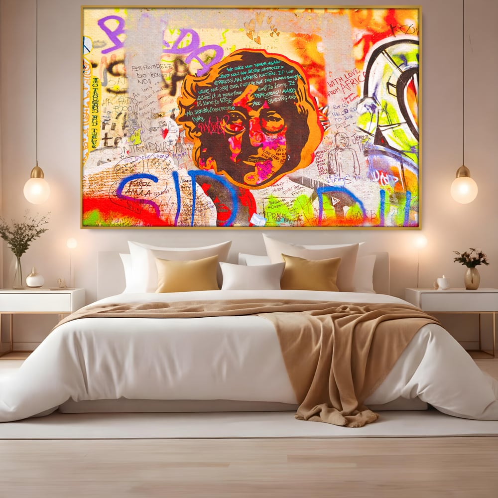 Tablou Canvas Premium LuxCanva® B1124, The Amazing John Lennon , Culori, Living, Muzician, Idol, Formatie, The Beatles, Activist, Marea Britanie, Artist, Culori Vibrante