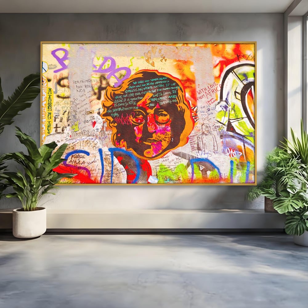 Tablou Canvas Premium LuxCanva® B1124, The Amazing John Lennon , Culori, Living, Muzician, Idol, Formatie, The Beatles, Activist, Marea Britanie, Artist, Culori Vibrante
