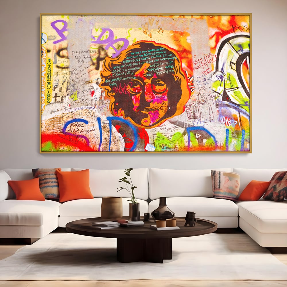 Tablou Canvas Premium LuxCanva® B1124, The Amazing John Lennon , Culori, Living, Muzician, Idol, Formatie, The Beatles, Activist, Marea Britanie, Artist, Culori Vibrante