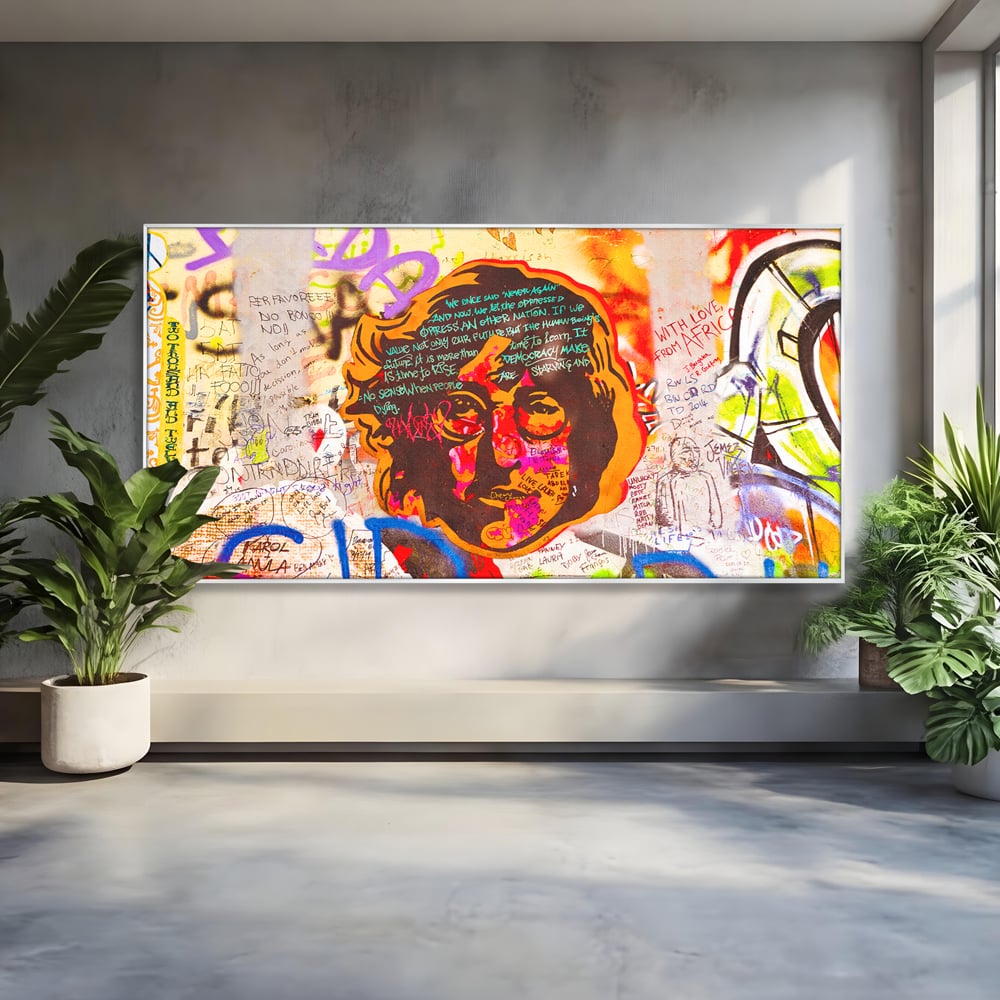 Tablou Canvas Premium LuxCanva® B1124, The Amazing John Lennon , Culori, Living, Muzician, Idol, Formatie, The Beatles, Activist, Marea Britanie, Artist, Culori Vibrante