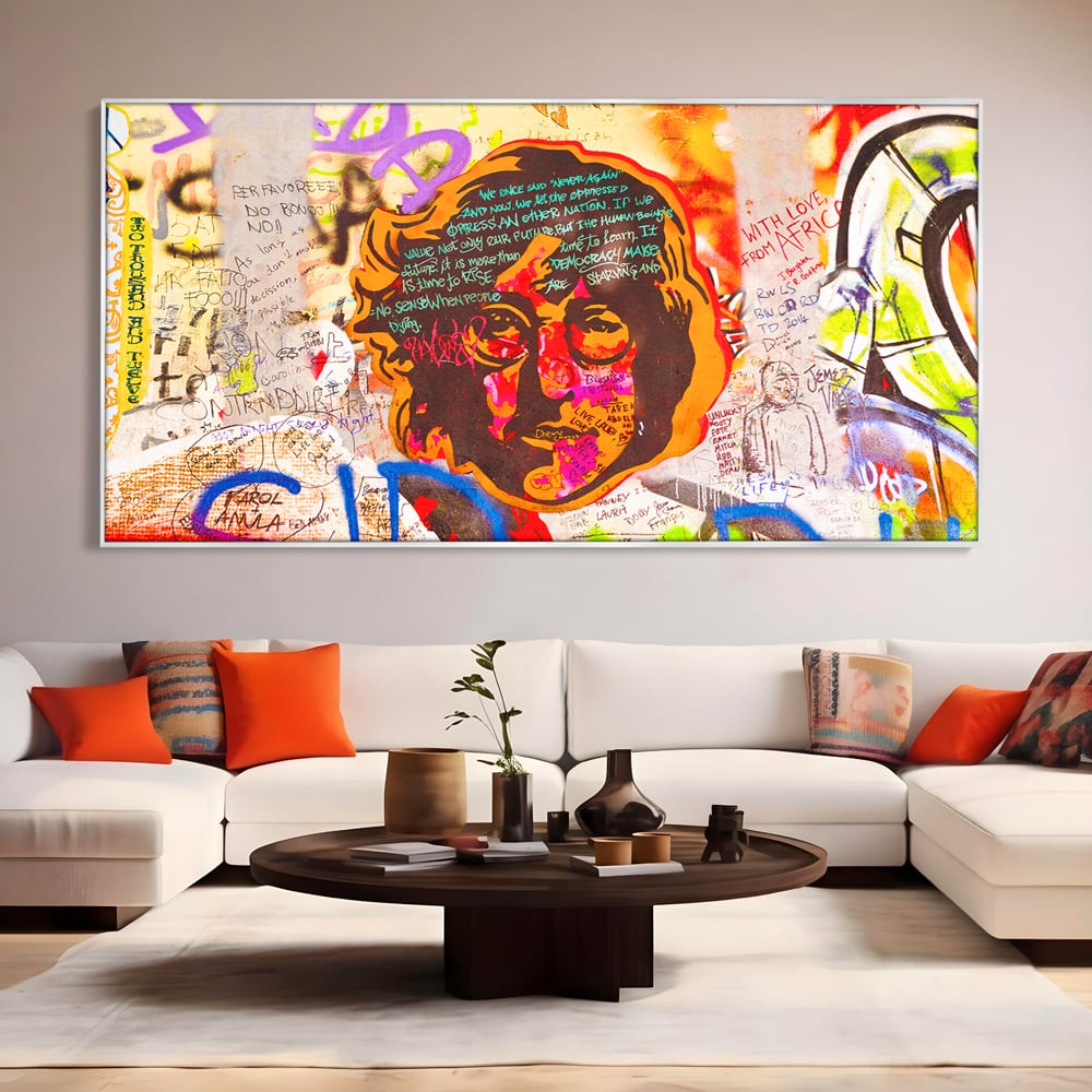 Tablou Canvas Premium LuxCanva® B1124, The Amazing John Lennon , Culori, Living, Muzician, Idol, Formatie, The Beatles, Activist, Marea Britanie, Artist, Culori Vibrante
