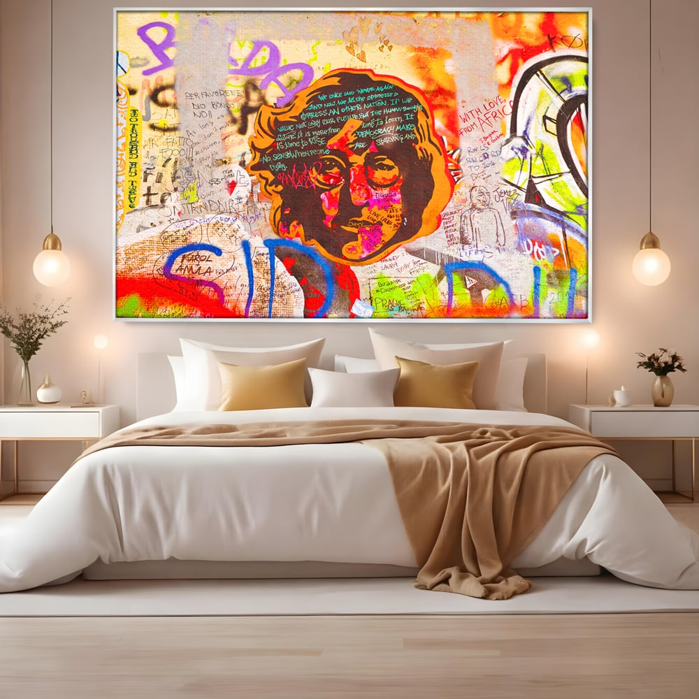 Tablou Canvas Premium LuxCanva® B1124, The Amazing John Lennon , Culori, Living, Muzician, Idol, Formatie, The Beatles, Activist, Marea Britanie, Artist, Culori Vibrante