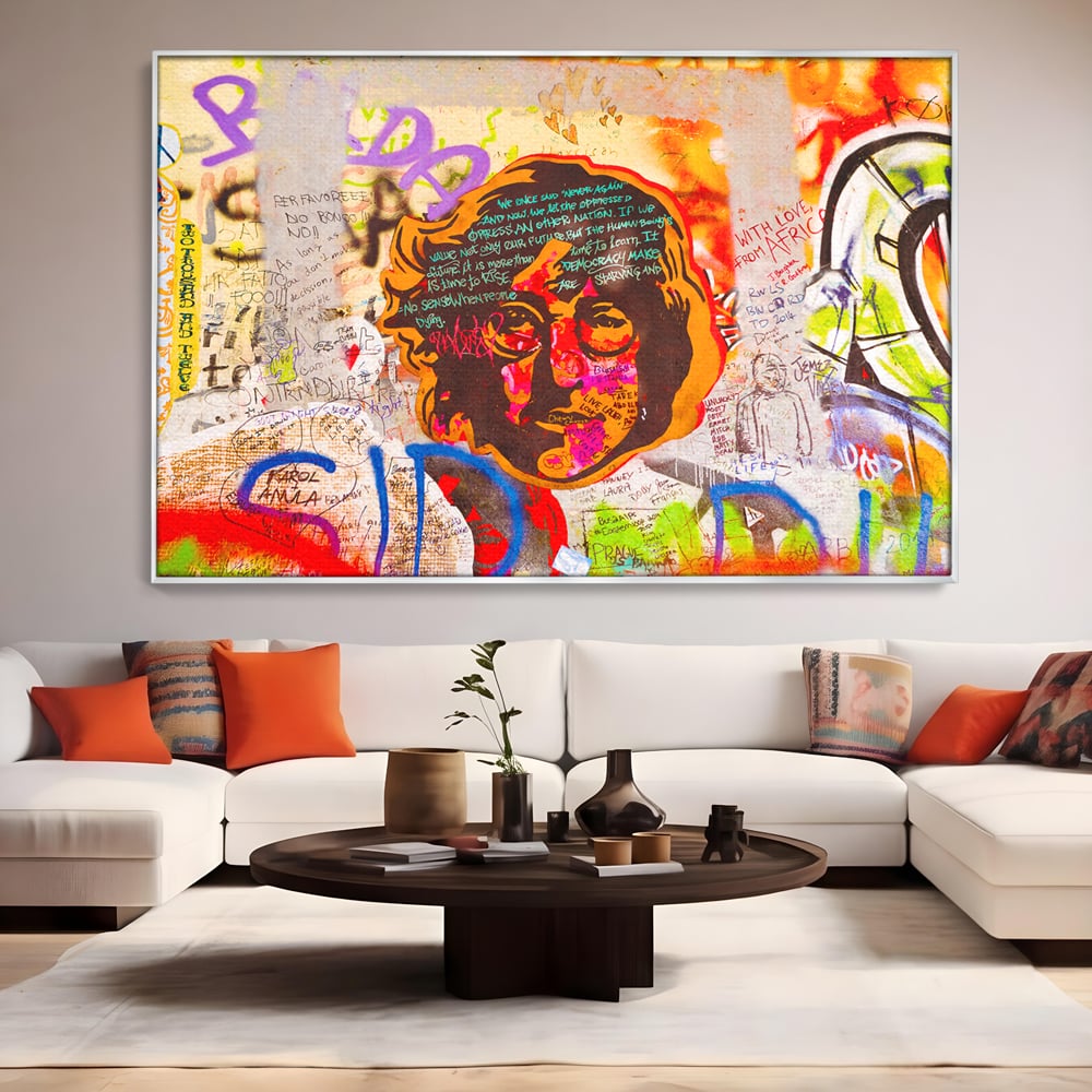Tablou Canvas Premium LuxCanva® B1124, The Amazing John Lennon , Culori, Living, Muzician, Idol, Formatie, The Beatles, Activist, Marea Britanie, Artist, Culori Vibrante