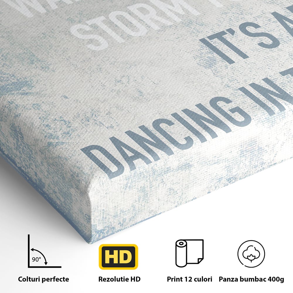 Tablou Canvas Premium LuxCanva® B1125, Dancing In The Rain , Culori, Dans, Ploaie, Living Room, Incurajare, Motivational, Birou, Culori Vibrante