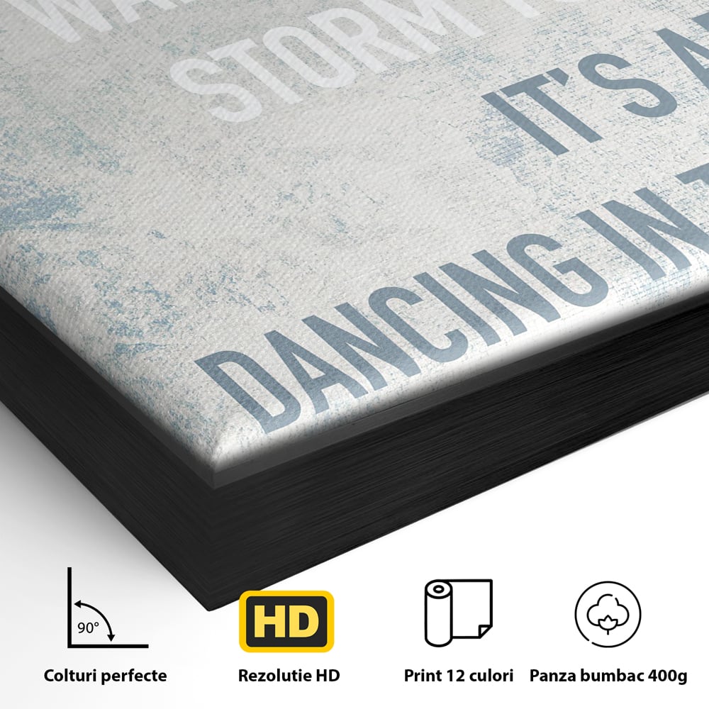Tablou Canvas Premium LuxCanva® B1125, Dancing In The Rain , Culori, Dans, Ploaie, Living Room, Incurajare, Motivational, Birou, Culori Vibrante
