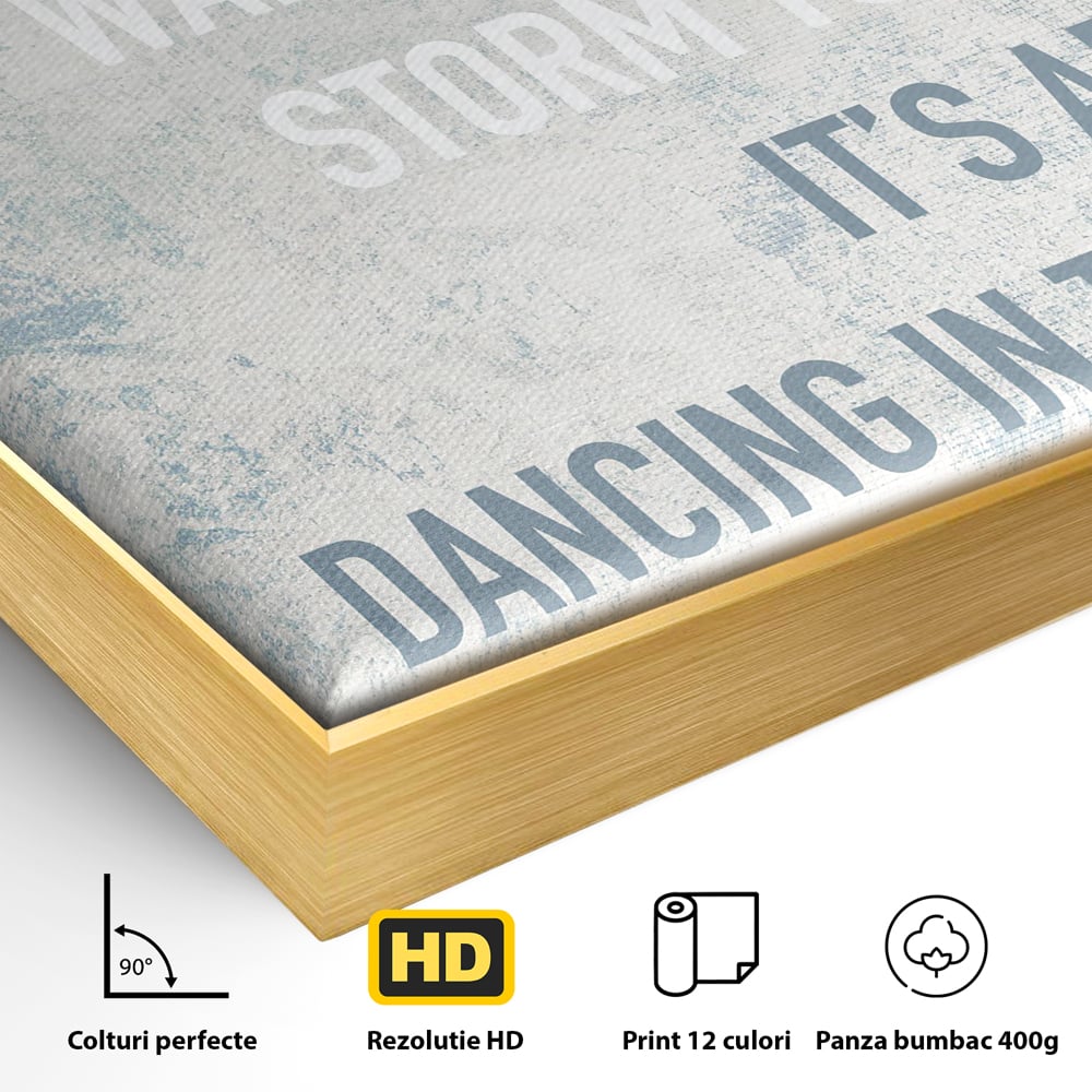 Tablou Canvas Premium LuxCanva® B1125, Dancing In The Rain , Culori, Dans, Ploaie, Living Room, Incurajare, Motivational, Birou, Culori Vibrante