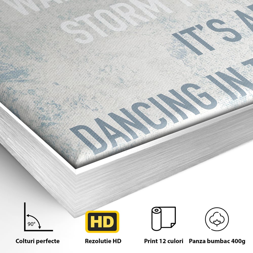 Tablou Canvas Premium LuxCanva® B1125, Dancing In The Rain , Culori, Dans, Ploaie, Living Room, Incurajare, Motivational, Birou, Culori Vibrante