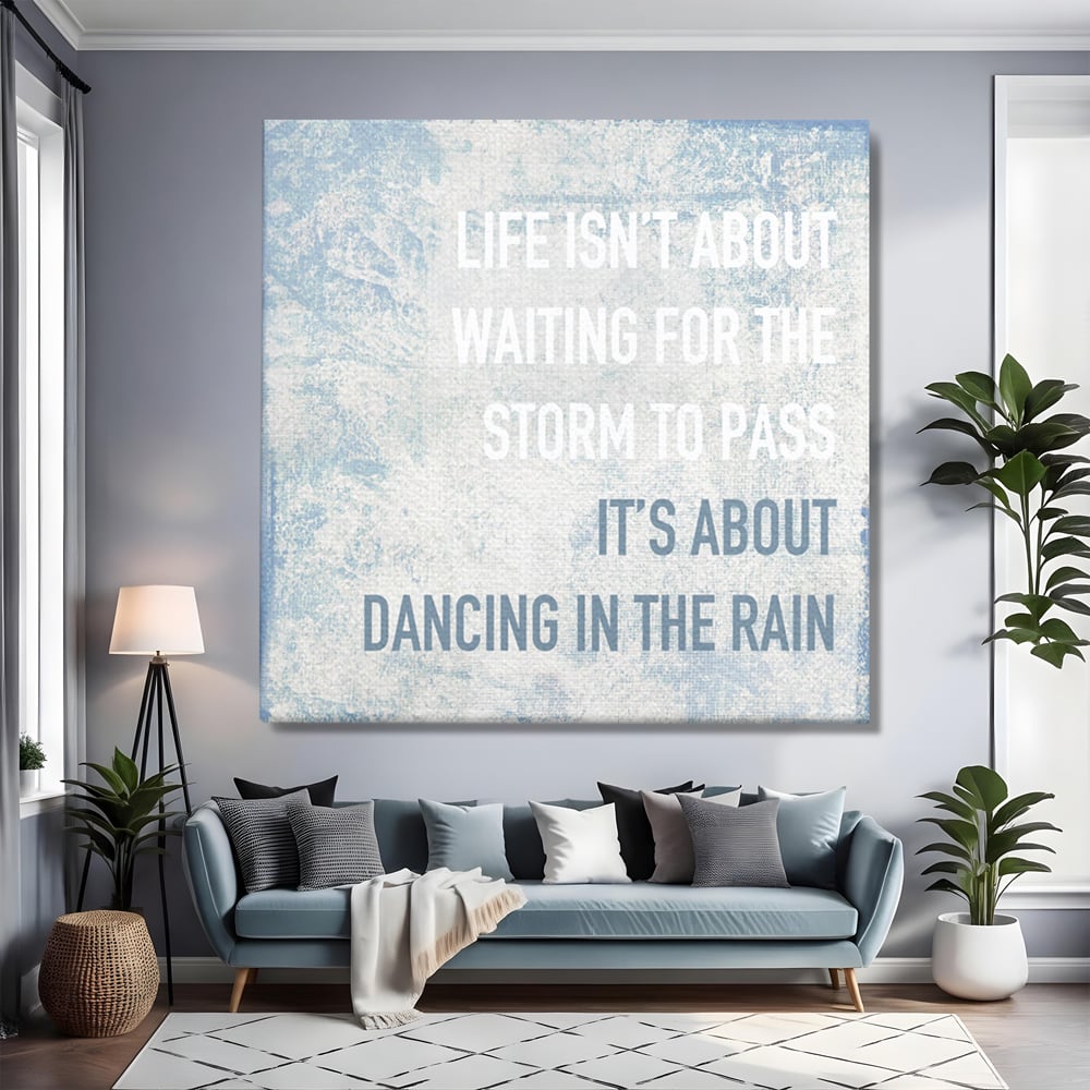 Tablou Canvas Premium LuxCanva® B1125, Dancing In The Rain , Culori, Dans, Ploaie, Living Room, Incurajare, Motivational, Birou, Culori Vibrante