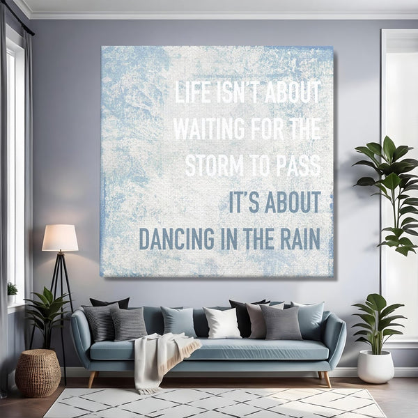 Tablou Canvas Premium LuxCanva® B1125, Dancing In The Rain , Culori, Dans, Ploaie, Living Room, Incurajare, Motivational, Birou, Culori Vibrante