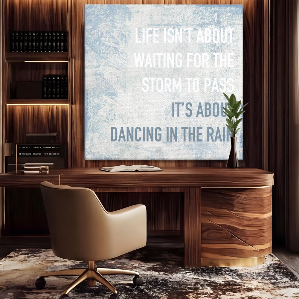 Tablou Canvas Premium LuxCanva® B1125, Dancing In The Rain , Culori, Dans, Ploaie, Living Room, Incurajare, Motivational, Birou, Culori Vibrante