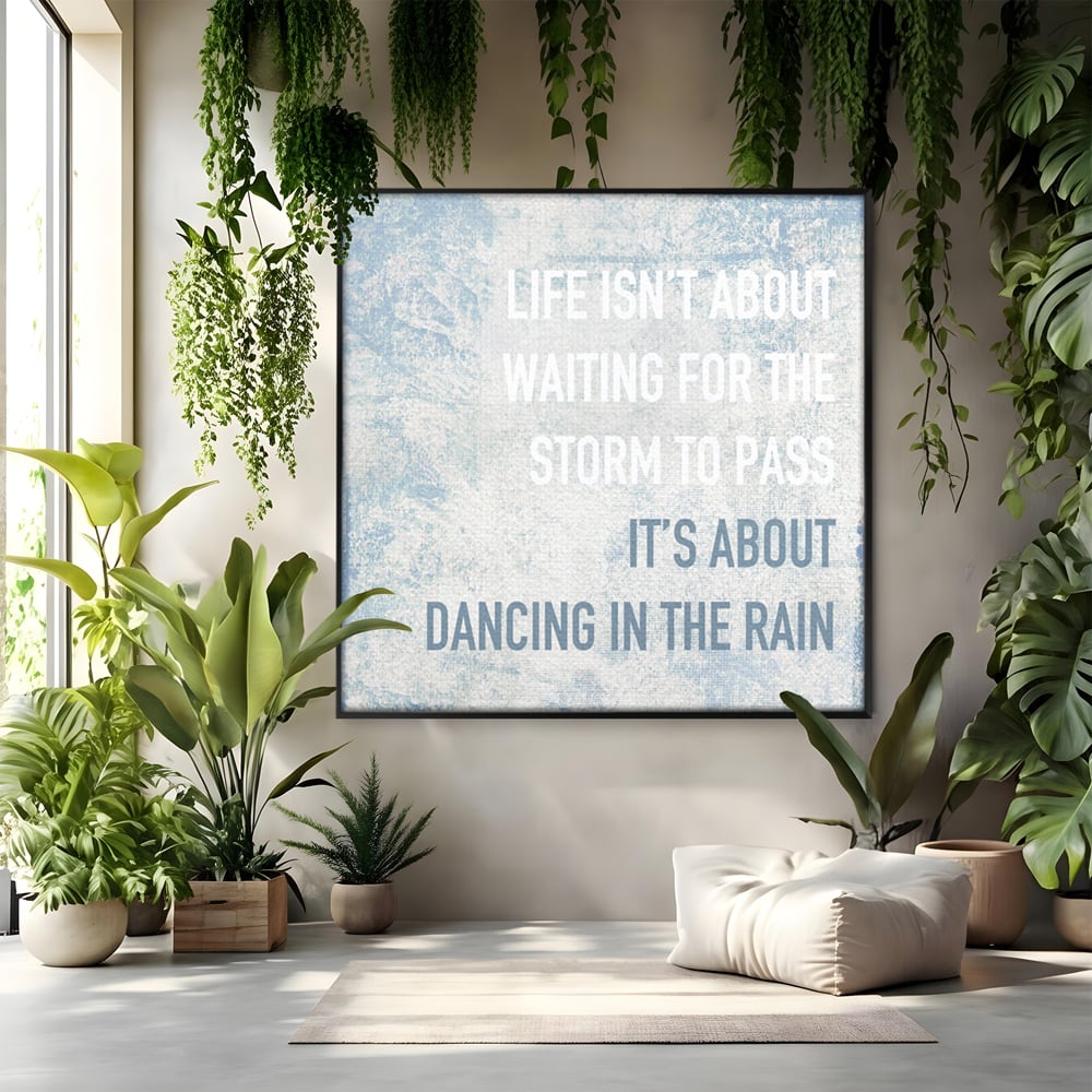 Tablou Canvas Premium LuxCanva® B1125, Dancing In The Rain , Culori, Dans, Ploaie, Living Room, Incurajare, Motivational, Birou, Culori Vibrante