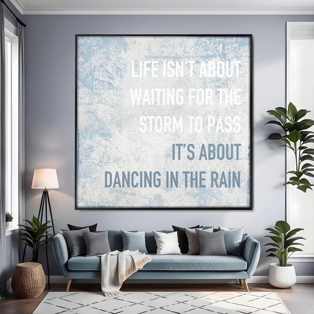 Tablou Canvas Premium LuxCanva® B1125, Dancing In The Rain , Culori, Dans, Ploaie, Living Room, Incurajare, Motivational, Birou, Culori Vibrante