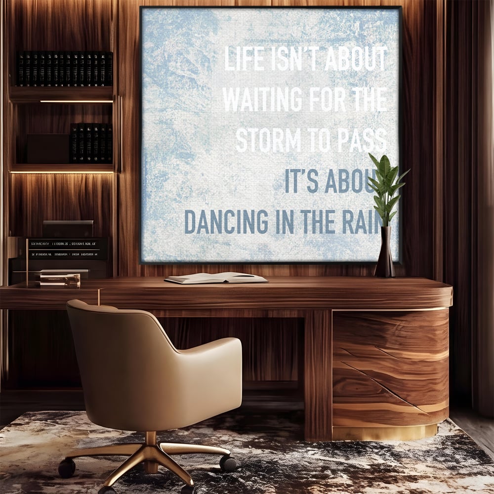 Tablou Canvas Premium LuxCanva® B1125, Dancing In The Rain , Culori, Dans, Ploaie, Living Room, Incurajare, Motivational, Birou, Culori Vibrante