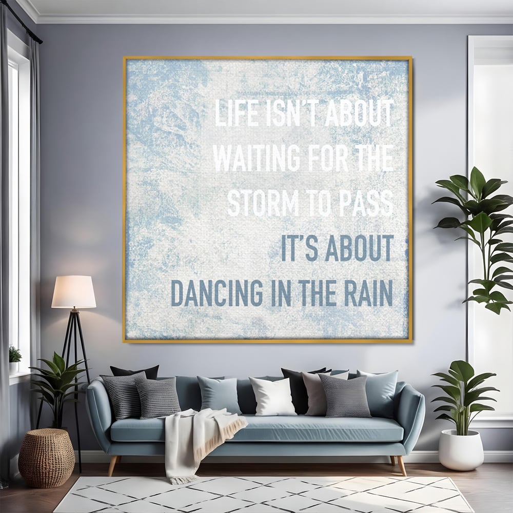 Tablou Canvas Premium LuxCanva® B1125, Dancing In The Rain , Culori, Dans, Ploaie, Living Room, Incurajare, Motivational, Birou, Culori Vibrante