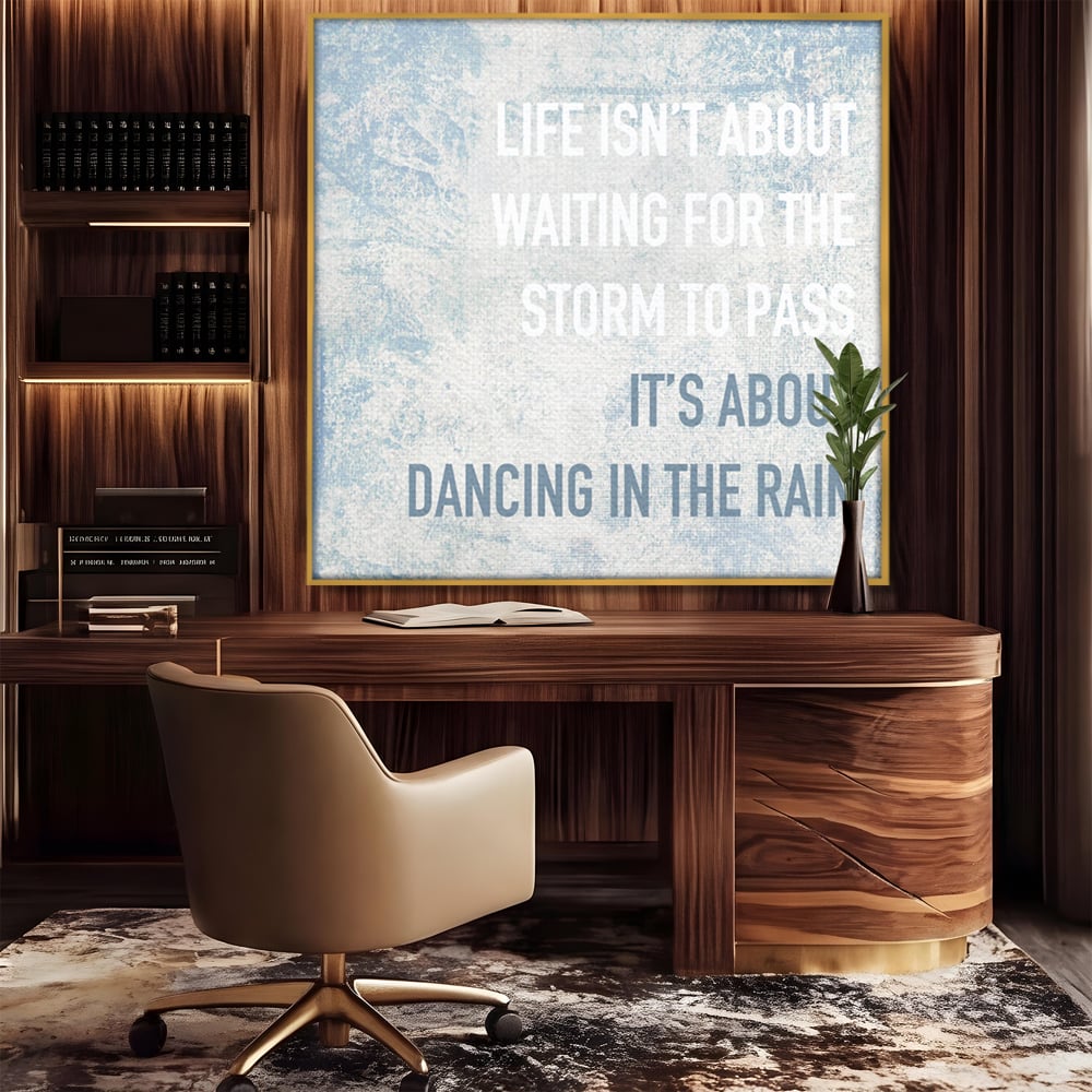 Tablou Canvas Premium LuxCanva® B1125, Dancing In The Rain , Culori, Dans, Ploaie, Living Room, Incurajare, Motivational, Birou, Culori Vibrante