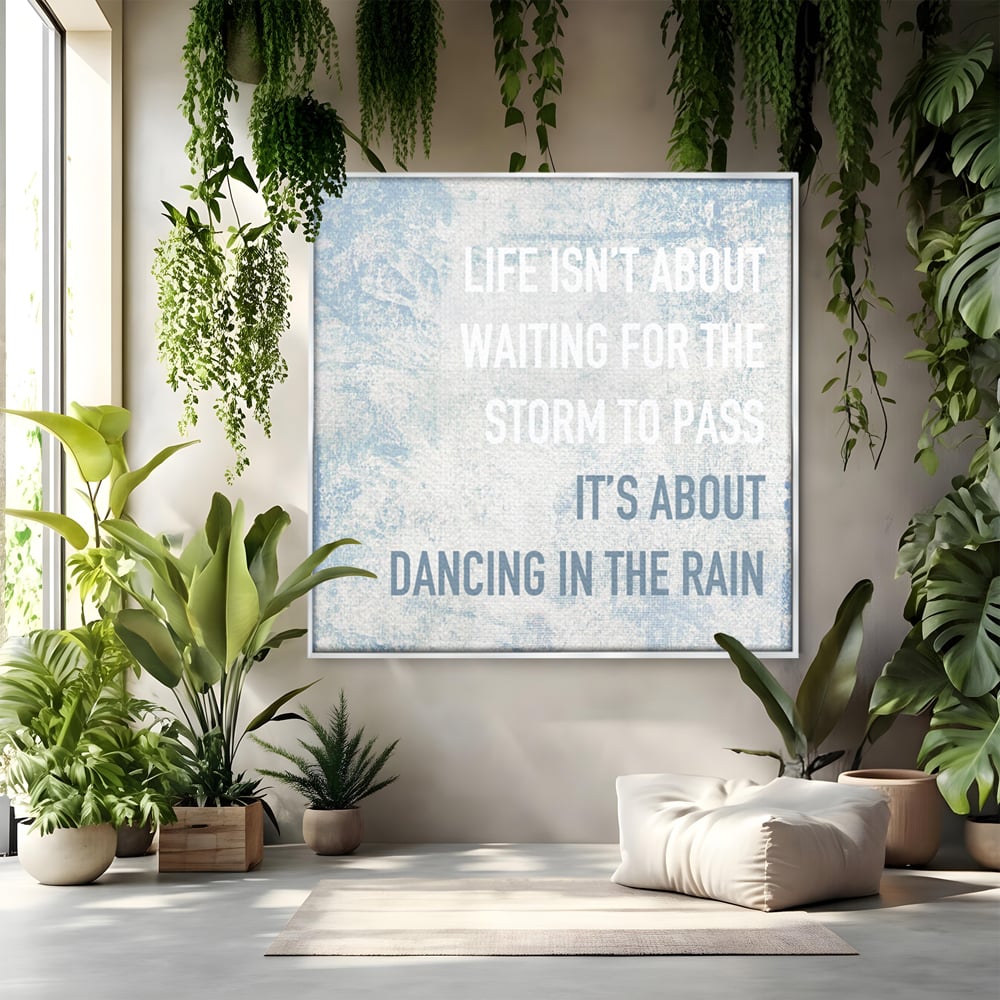 Tablou Canvas Premium LuxCanva® B1125, Dancing In The Rain , Culori, Dans, Ploaie, Living Room, Incurajare, Motivational, Birou, Culori Vibrante