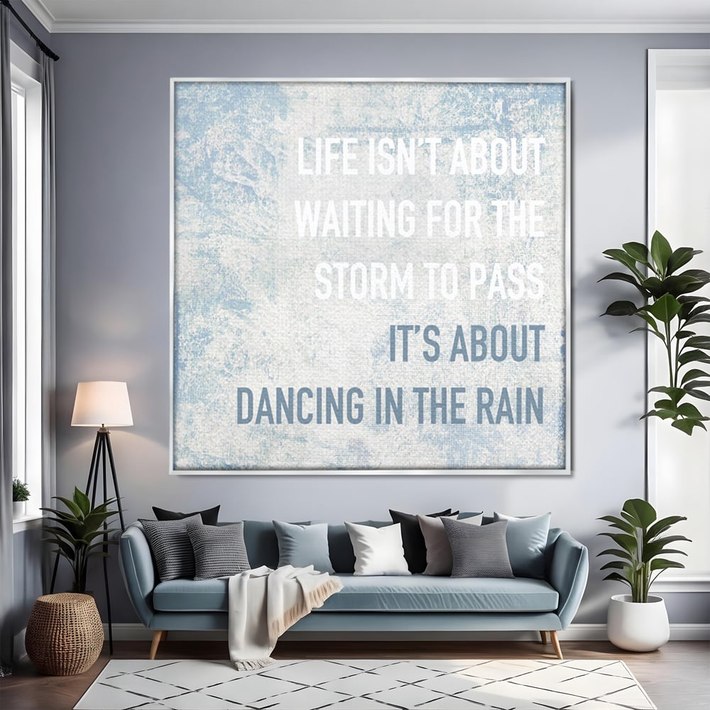 Tablou Canvas Premium LuxCanva® B1125, Dancing In The Rain , Culori, Dans, Ploaie, Living Room, Incurajare, Motivational, Birou, Culori Vibrante