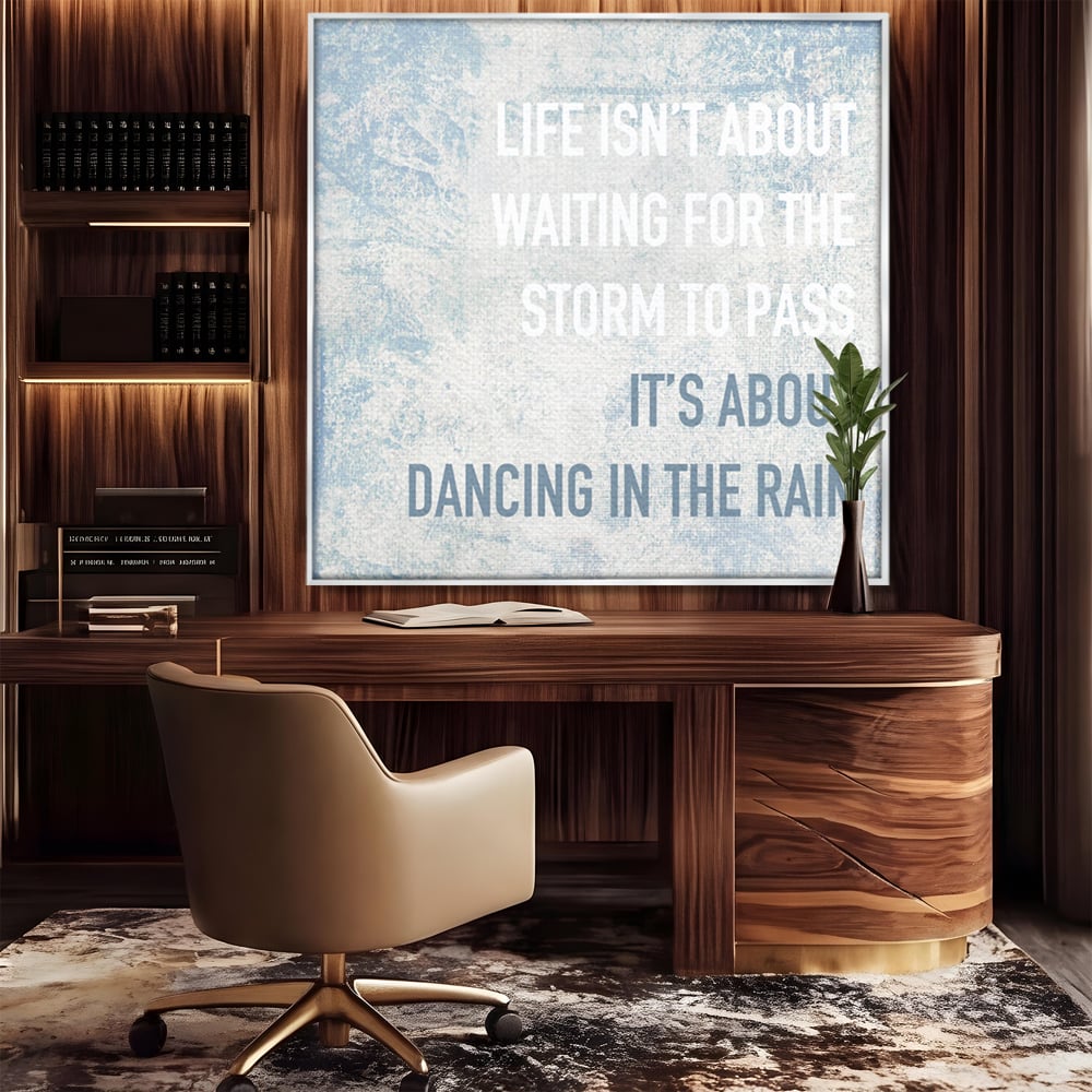 Tablou Canvas Premium LuxCanva® B1125, Dancing In The Rain , Culori, Dans, Ploaie, Living Room, Incurajare, Motivational, Birou, Culori Vibrante