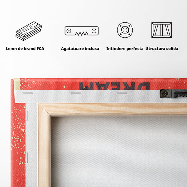 Tablou Canvas Premium LuxCanva® B1126, Visele Devin Realitate , Culori, Vise, Indeplinire, Living Room, Dorinte, Motivational, Birou, Culori Vibrante