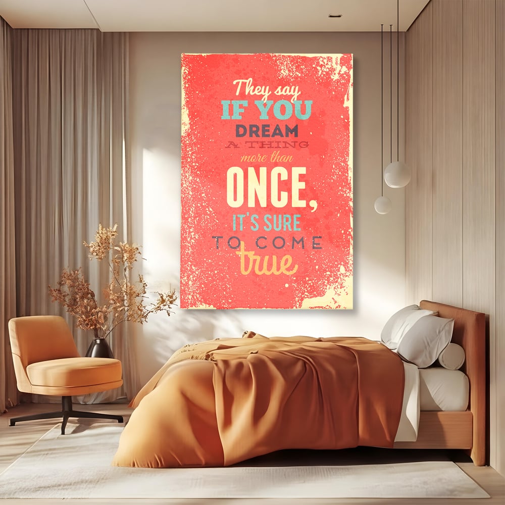 Tablou Canvas Premium LuxCanva® B1126, Visele Devin Realitate , Culori, Vise, Indeplinire, Living Room, Dorinte, Motivational, Birou, Culori Vibrante