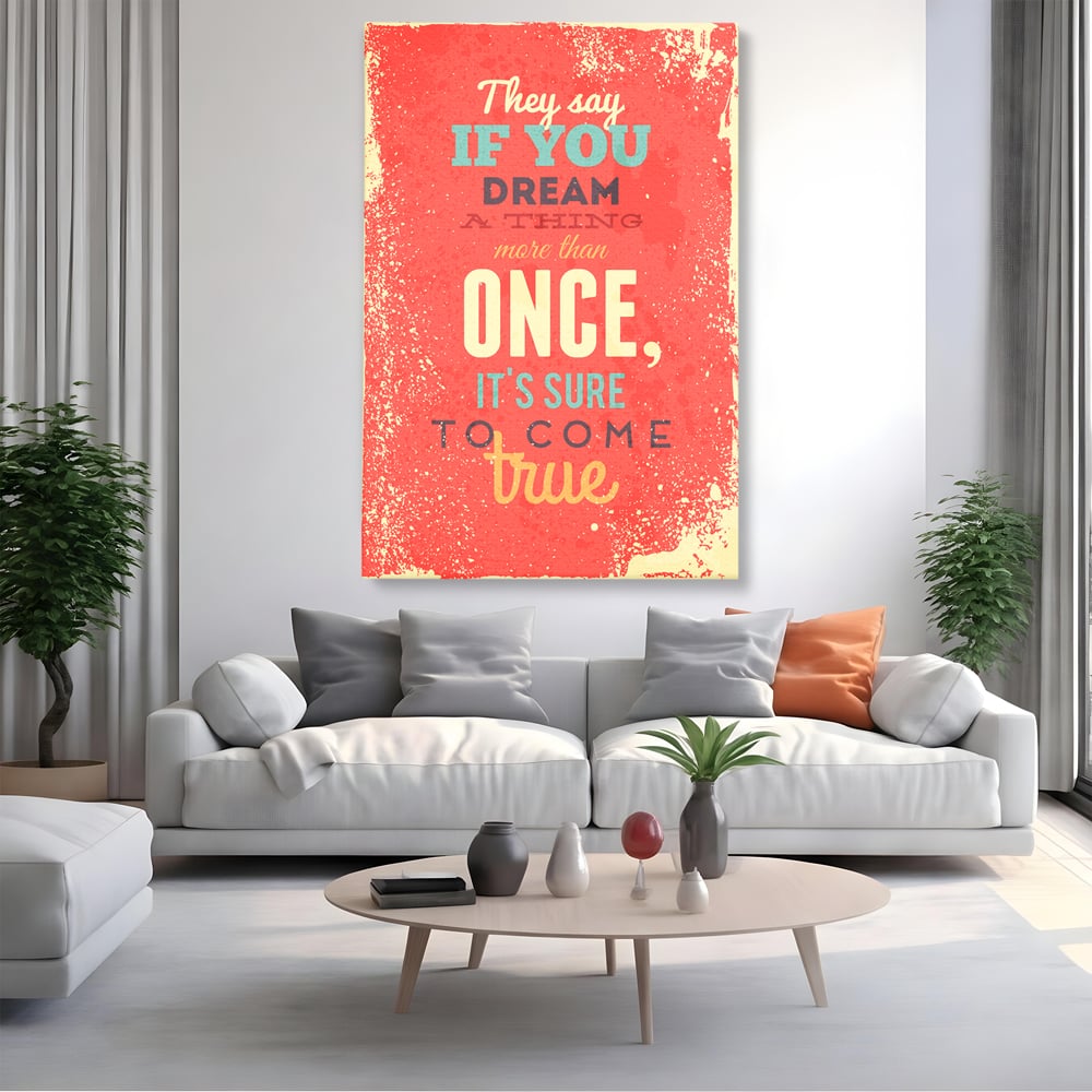 Tablou Canvas Premium LuxCanva® B1126, Visele Devin Realitate , Culori, Vise, Indeplinire, Living Room, Dorinte, Motivational, Birou, Culori Vibrante