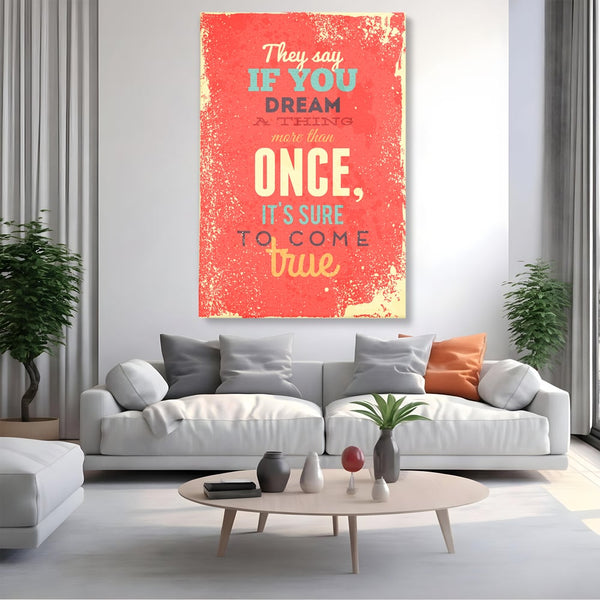Tablou Canvas Premium LuxCanva® B1126, Visele Devin Realitate , Culori, Vise, Indeplinire, Living Room, Dorinte, Motivational, Birou, Culori Vibrante