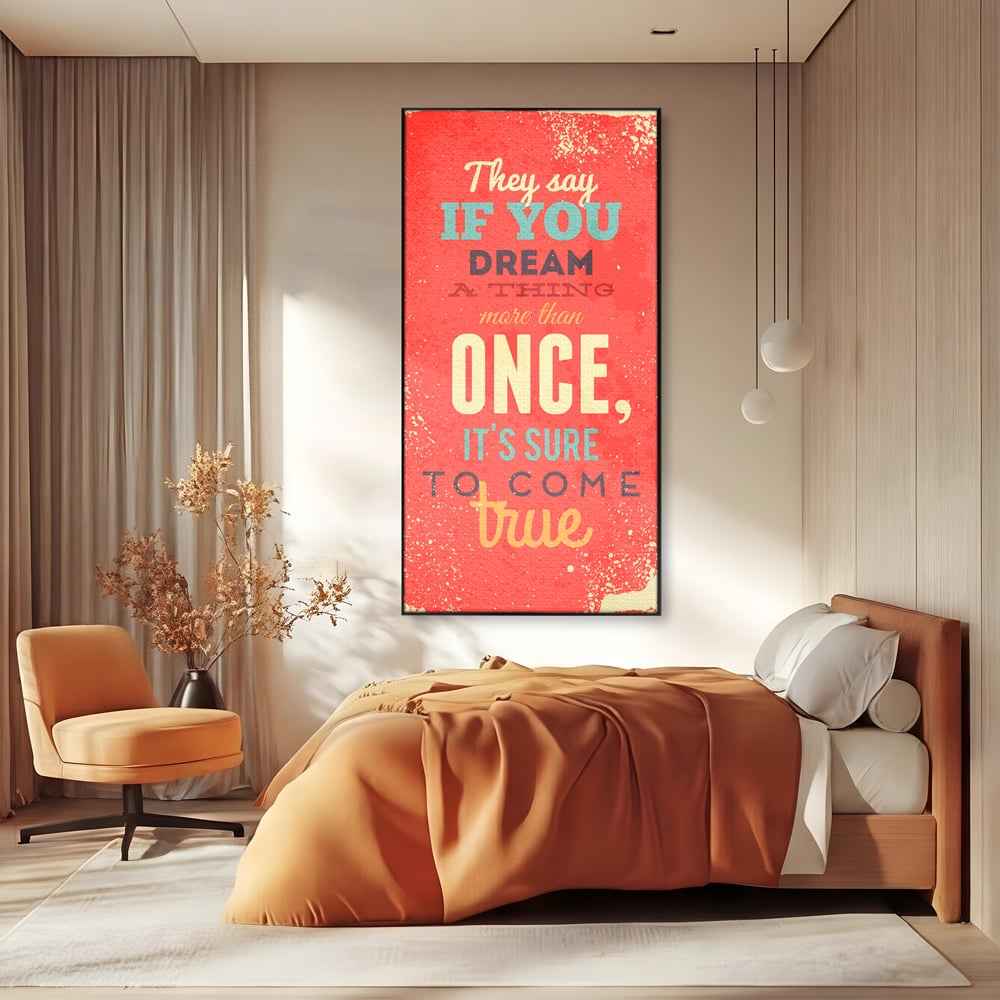 Tablou Canvas Premium LuxCanva® B1126, Visele Devin Realitate , Culori, Vise, Indeplinire, Living Room, Dorinte, Motivational, Birou, Culori Vibrante