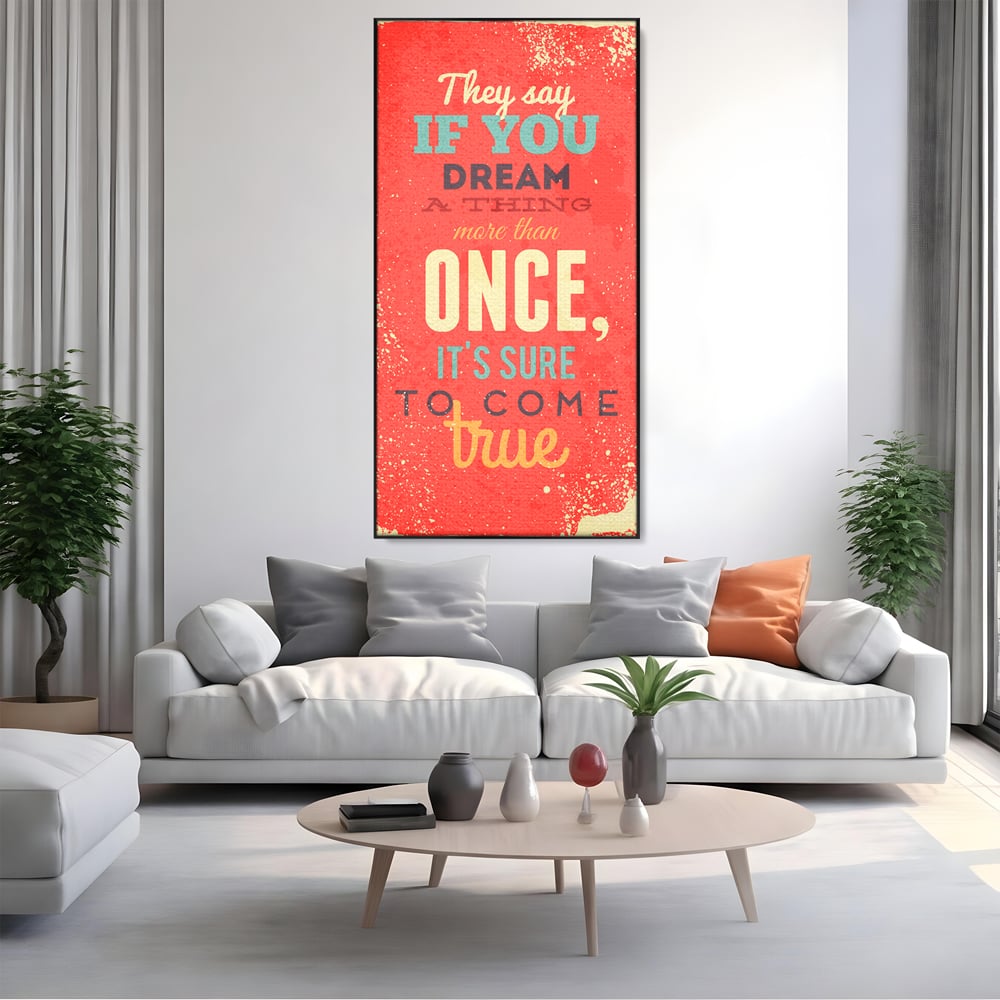 Tablou Canvas Premium LuxCanva® B1126, Visele Devin Realitate , Culori, Vise, Indeplinire, Living Room, Dorinte, Motivational, Birou, Culori Vibrante