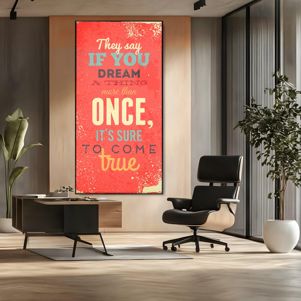 Tablou Canvas Premium LuxCanva® B1126, Visele Devin Realitate , Culori, Vise, Indeplinire, Living Room, Dorinte, Motivational, Birou, Culori Vibrante